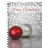 Shimmeryクリスマスオーナメント – ノートブック (正面)