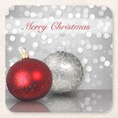 Shimmeryクリスマスオーナメント-ペーパーコースター スクエアペーパーコースター (正面)