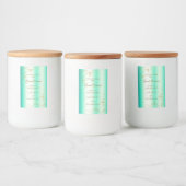 Shimmeryティール(緑がかった色)金ゴールド華美オーナメント製品ラベル フードラベル (ボトル)