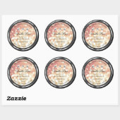 Shimmeryバラ金ゴールドグリッター製品ラベルダイヤモンド ラウンドシール (シート)