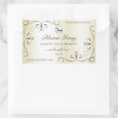 Shimmery Cream製品ラベルの華美コーナーロゴ 長方形シール (バッグ)