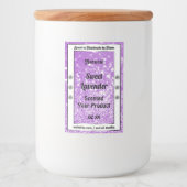 Shimmery Purple きらめくグリッター製品ラベル フードラベル (正面)
