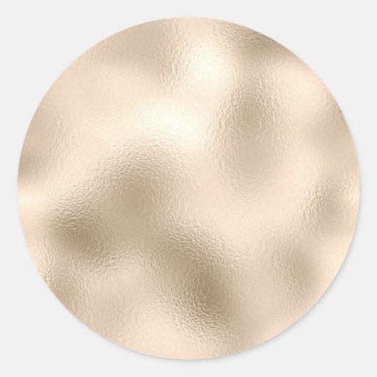 Shimming Bronze空白のテンプレート、DIY文字アートロゴ ラウンドシール (正面)