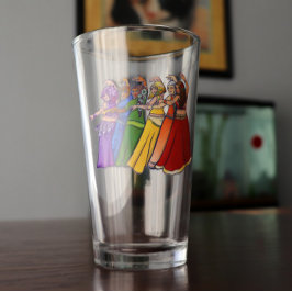 Shimmy til you drop Rainbow Belly Dancer Art Belly タンブラーグラス