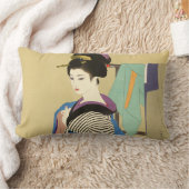 Shimura Tatsumi日本のな女性の2つの主題 ランバークッション (ブランケット)