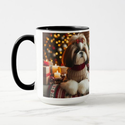 Shin Tzu Pair Christmas Day Coffee Mug Cup マグカップ (左)