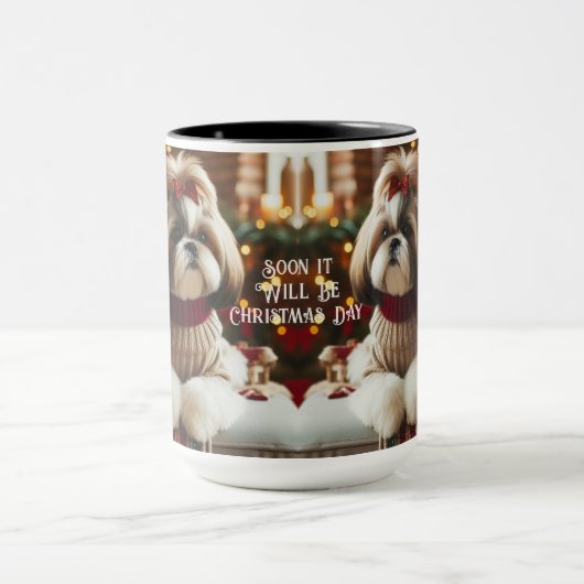 Shin Tzu Pair Christmas Day Coffee Mug Cup マグカップ (中央)
