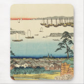 Shinagawa、日本: ヴィンテージのWoodblockのプリント マウスパッド (正面)