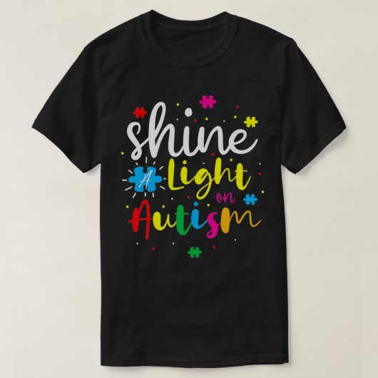 Shine A Light On Autism Tシャツ (デザイン正面)