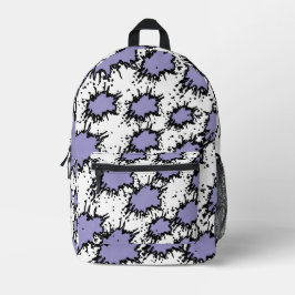 Shine Bold in Purple – Trendy & Artistic Backpack プリントバックパック