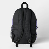 Shine Bold in Purple – Trendy & Artistic Backpack プリントバックパック (裏面)