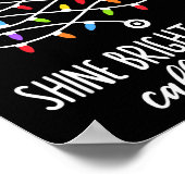 Shine Bright Like A Call Light Funny Nurse Christm ポスター (角)