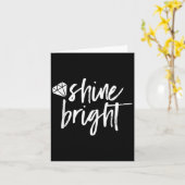 Shine Bright Quote Diamond Motivational Saying カード (黄色い花)