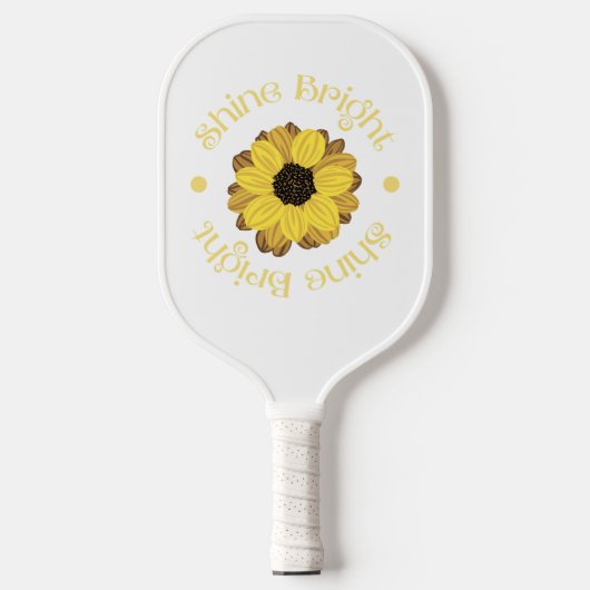 Shine Bright Yellow Sunflower ピックルボールラケット (正面)