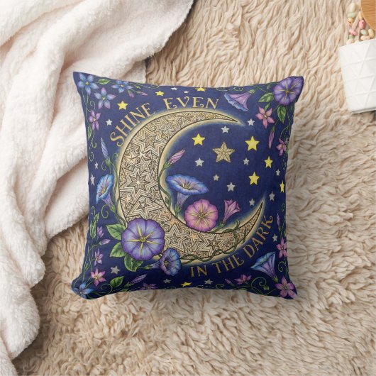 Shine Even In The Dark Throw Pillow クッション (ブランケット)