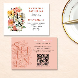 SHINE Floral Corporate Event Information QR Code エンクロージャーカード