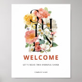 SHINE Floral Corporate Event Welcome Sign ポスター (正面)