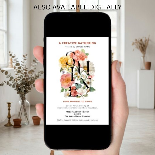 SHINE Floral Creative Corporate Event 招待状