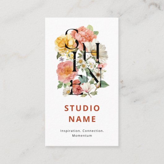 SHINE Floral Creative Corporate Logo 名刺 (正面)