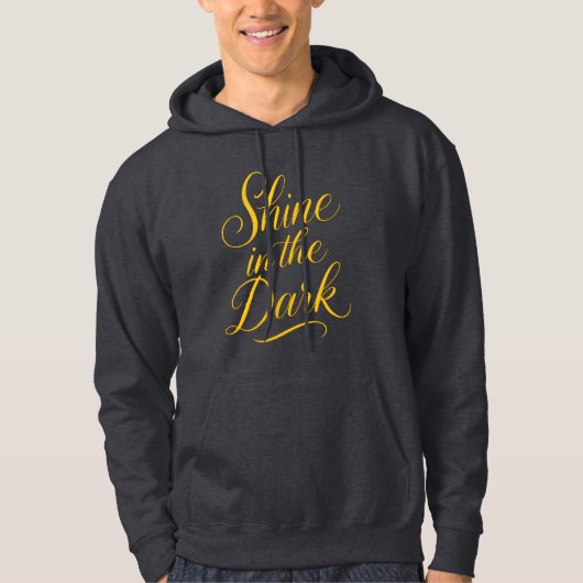 Shine in the Dark Golden Calligraphy Hoodie パーカ (正面)