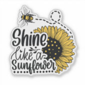 Shine like a sunflower シール (正面)