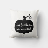 Shine like pumpkin even in the dark Halloween クッション (正面)