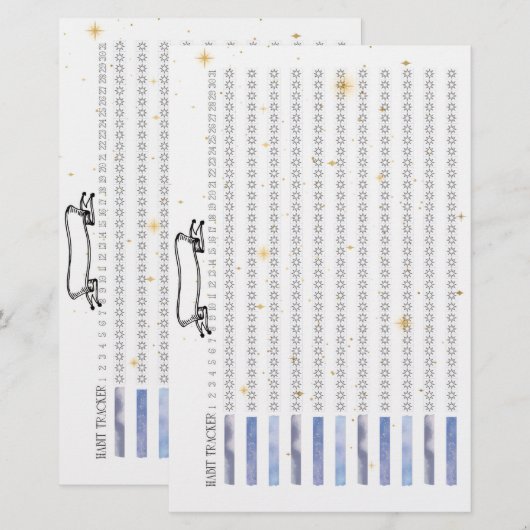 Shine Like Stars Monthly Habit Tracker 便箋 (正面/裏面)