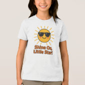 Shine On Little Star Cute Sun Design トライブレンドTシャツ (正面)