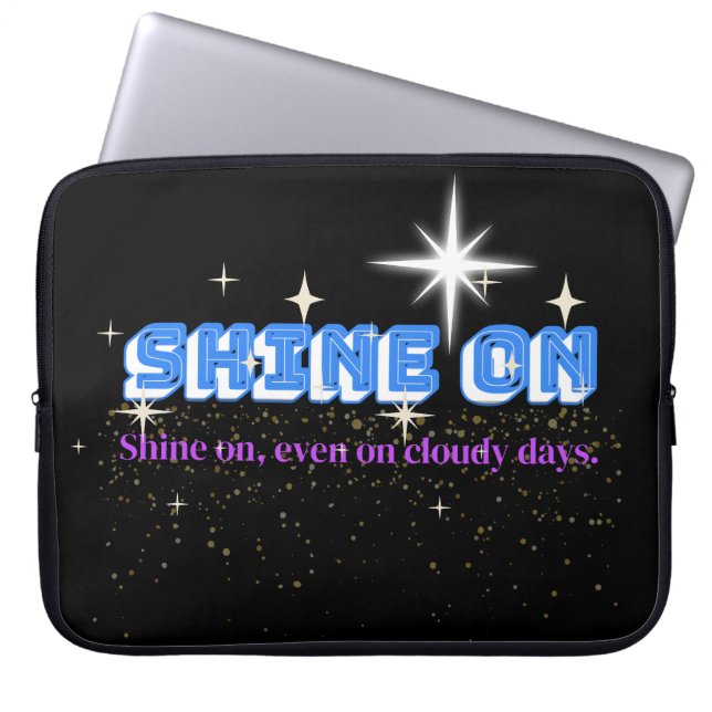 SHINE ON - Night Glow Star Edition 15インチ ラップトップスリーブ (正面)