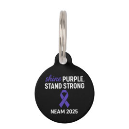 Shine Purple Stand Strong NEAM 2025 Epilepsy  ペット　ネームタグ