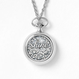 Shine Silver Floral Necklace 腕時計
