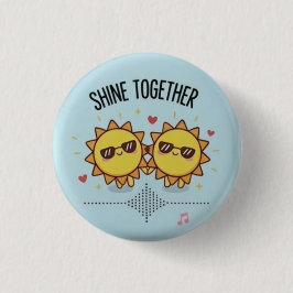Shine Together Cute Sunglasses Kawaii Pin 缶バッジ