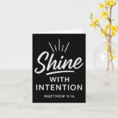 Shine With Intention Matthew 516 Christian Motivat カード (黄色い花)