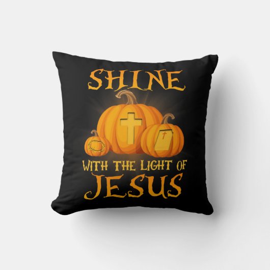 Shine With The Light Of Jesus Christian Halloween クッション (正面)