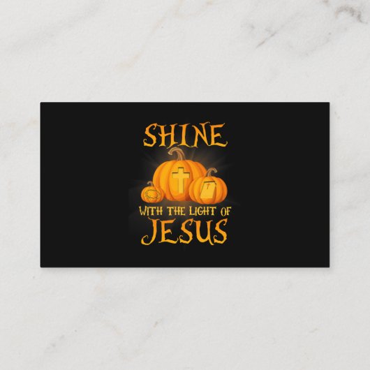 Shine With The Light Of Jesus Christian Halloween 名刺 (裏面)