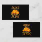Shine With The Light Of Jesus Christian Halloween 名刺 (正面/裏面)