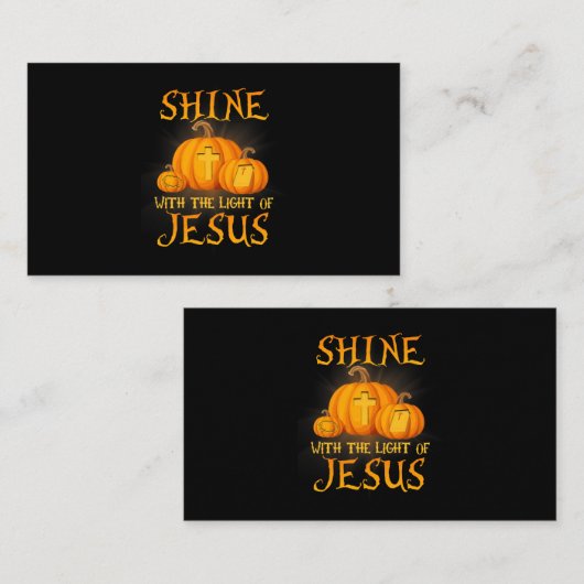 Shine With The Light Of Jesus Christian Halloween 名刺 (正面/裏面)