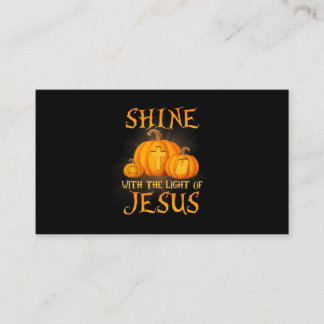 Shine With The Light Of Jesus Christian Halloween 名刺