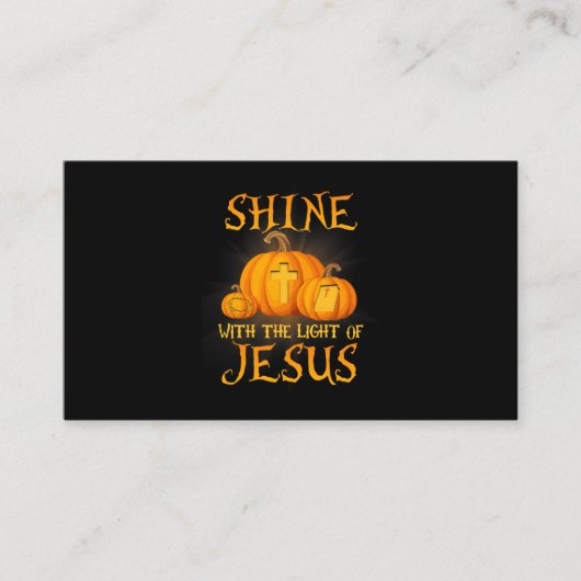 Shine With The Light Of Jesus Christian Halloween 名刺 (正面)