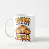 Shine With The Light Of Jesus Halloween Christian コーヒーマグカップ (左)