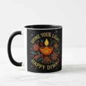 Shine Your Light – Happy Diwali Coffee Mug マグカップ (左)