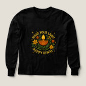 Shine Your Light Happy Diwali Long Sleeve Shirt (デザイン正面)