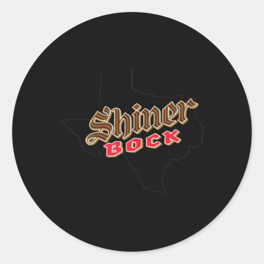 Shiner Tx Town For Drinkers ラウンドシール (正面)