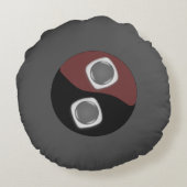 Shineyツインボタンパターン円枕 ラウンドクッション (裏面)