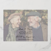 Shining Bright Female 80th Photo Birthday 箔招待状 (裏面)