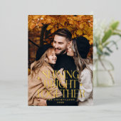 Shining Bright Together Stars Family Photo 箔シーズンカード (立ち正面)