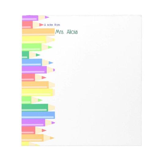 Shining Colorful Crayon Notepad ノートパッド (正面)