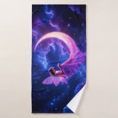 Shining pink fairy wings luminous stars art バスタオル (バスタオル)