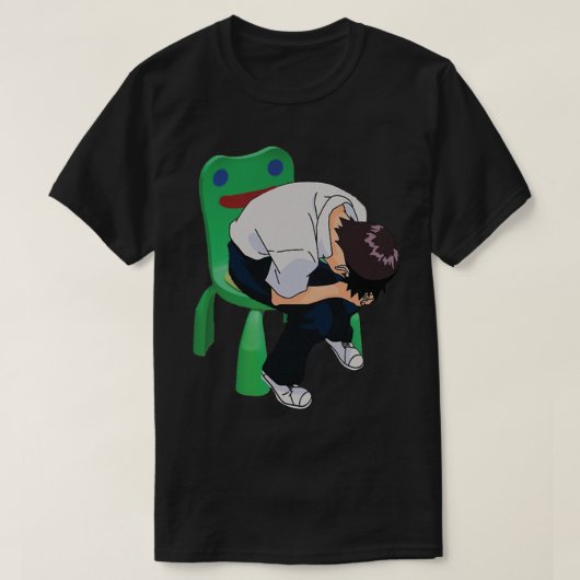 Shinji Ikari in the Froggy Chair Tシャツ (デザイン正面)