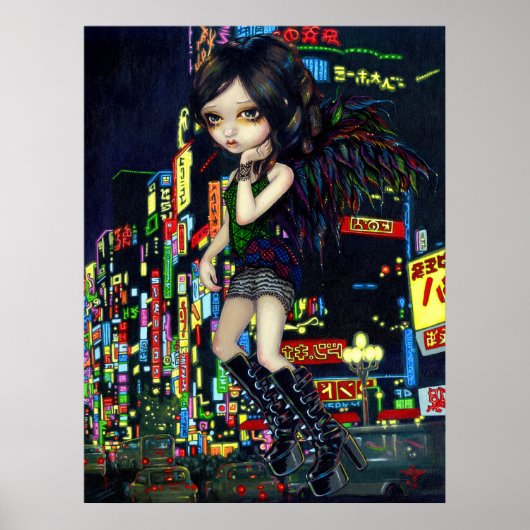 Shinjuku Angel ART PRINT gothic Japan fairy tokyo ポスター (正面)